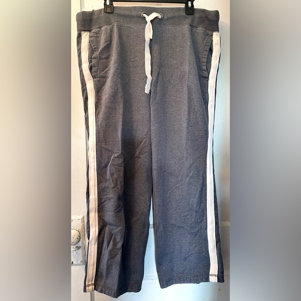 Vintage American Heather Gray Lounger Pants with Off-White Striping